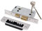 3 Lever Mortice Door Sash Lock Bolt Through | 64mm / 2.5 Inch | Square Forend | Satin Stainless