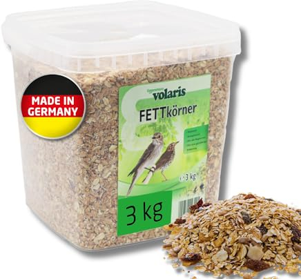 Eggersmann volaris 3kg Fettkörner | Vogelfutter Wildvögel ganzjährig | Wildvogelfutter für das ganze Jahr | Fettreiches Streufutter für alle Vogelarten