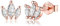 MASOP Blatt Zweig Ohrstecker Rosegold Zirkonia Kleine Ohrringe Silber 925 Rose Vergoldet Geschenke für Damen Frauen Mädchen Freundin
