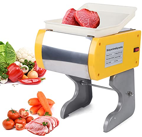 Elektrischer Allesschneider Edelstahl 2 Klingen - Wurstschneidemaschine - Brotschneidemaschine Schinkenschneider Elektrisches Messer Fleisch & Käse Universal Elektro-Allesschneider Edelstah
