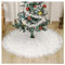 Weihnachtsbaumrock Mode Weihnachtsbaum Ornamente Xmas White Mesh Baum Rock Plissee Rock für Frohe Weihnachten Party Dekoration 78cm