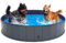 Bamda Dog Paddling Pool- Upgraded 6mm PP Board- Non-Slip, Thickened Bottom Foldable Swimming Pools, More Durable Paddling Pool for Dogs（120X30 Grey）