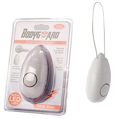 Home Security Tür- und Fenstervibrationssensoren mit 98 dB Alarm und blinkender LED, Einbruchschutz, Diebstahlschutz-Fenstersystem zum Aufhängen für Zuhause, Büro, Reisen