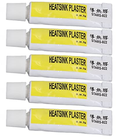 Wärmeleitpaste, Wärmedämmung, 5 Stück, Hitzebeständig, Kurz Aushärtend, CPU-Wärmeleitpaste, 25 G, weiß, für LED