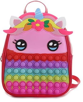 PeaMirmy Pop Rucksack Geldbörse für Mädchen, Pop Umhängetasche Kinder Zappeln Mini Rucksack Geldbörse für Mädchen, Pop Zappeln Spielzeug Tasche Geschenke