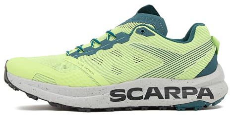 Scarpa M Spin Planet Grün - Leistungsstarker dämpfender Herren Trailrunning Schuh, Größe EU 42 - Farbe Sunny Green - Pet