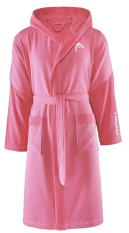 osama home Head Dynamic Cappuccio e Tasche in Microspugna di Puro Cotone 100% Certificato Oeko-Tex, Accappatoio Donna e Uomo Morbido Assorbente Salvaspazio, Taglia M, Rose Fuchsia, M Unisex-Adulto
