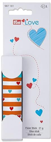 Prym 987181 Fixier-Stick, Fixier Stift, Prym Love, auswaschbar 21 g, weiß