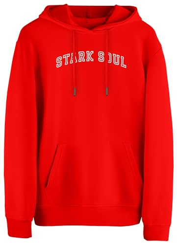STARK SOUL Hoodie - Kapuzen-Sweater College Unisex | 270 GSM - innen angeraut - French Terry | Schwarz, Grau-Melange, Marine, braun, rot und Beige