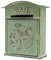 Briefkasten Vintage, Wandhalterung Briefkästen Antik, Nostalgischer Charme, Metall Postkasten Nostalgie Retro Post Mailbox, Wandbriefkasten Outdoor Dekoration (Grün,27 * 10.5 * 31.2cm)