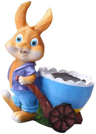 YARNOW Kaninchentopf Hasenstatuen Als Heimdekoration Kaktus-pflanztopf Hase Übertopf Osterblumentopf Blumentopf Für -sukkulenten-vase Auf Den Boden Fallen Harz Halterung