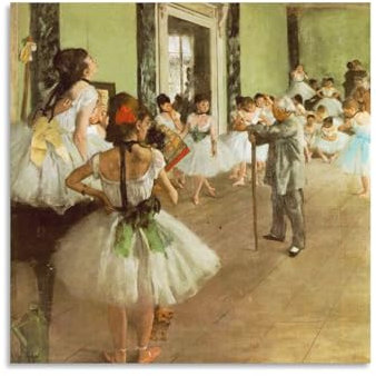 YOOSONG Poster mit französischem Impressionisten, Maler, Edgar Degas, klassischer Tanz, Poster, Kunstdruck, Wandgemälde, Leinwandposter, moderne Schlafzimmer-Dekoration, 30 x 30 cm