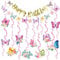 EASY JOY Schmetterling Geburtstag Party Dekorationen - Butterfly & Blume Hanging Deko für Frauen, Girls & Kinders Party invitation