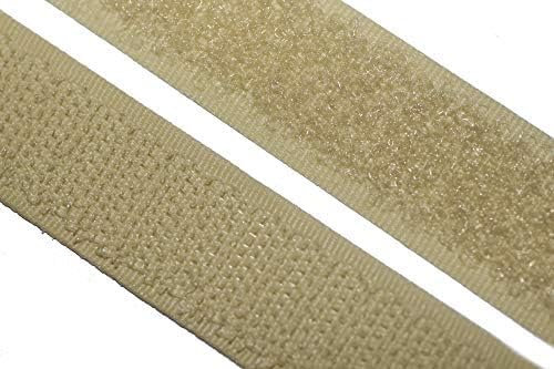5 Meter Klettband zum Annähen Klettverschluss BAND (beige, 30mm Breit - 5 Meter)