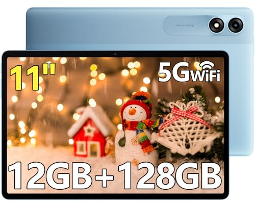 Blackview Tablet 11 pollici Android 14 Tablet, 90WiFi con 12GB+128GB di memoria (espandibile a 2TB), CPU Unisoc T606, 8200mAh, display IPS, Widevine L1, 5G WiFi, 13MP+8MP Camaras/Face ID, blu