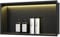 Neohomee Wandnische Dusche Edelstahl mit RGB LED-Licht, Eingebettete Duschnische Schwarz Einzelregal Lagerung mit Fernsteuerung für Badezimmer, 60 x 30 cm
