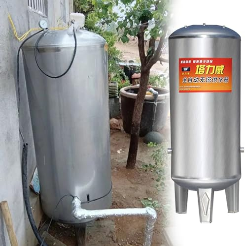 Depósitos verticales de agua a alta presión 15 25 40 50 65 80 Galones, Tanque de almacenamiento de agua a presión para la Escuela Hogar Industria, Gran Vaso de expansión de agua (Size : 135x50cm/53.1