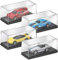 Singhoow 4 Pcs Clear Acrylic Display Case Storage 4.17 x 1.81 x 1.81 Inches Fit for 1/64 Scale Vehicles Toy Model Cars Display Case Storage Collectors