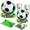 101 piezas Vajilla Fiesta Futbol,Cumpleaños Decoracion Set De Fútbol,Color Verde Vajilla Cumpleaños Infantil Futbol Para 20 Invitados,Utilizado Decoración Del Cumpleaño Infantil