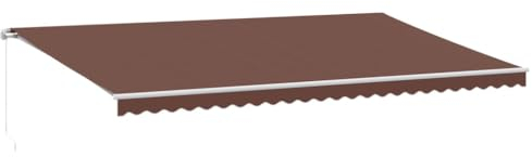vidaXL Markise Manuell mit LED Braun 600x350 cm, Markisen, Markise ausfahrbar, Manuelle Markise, Markise einziehbar, Markise manuell, Markise mit LED