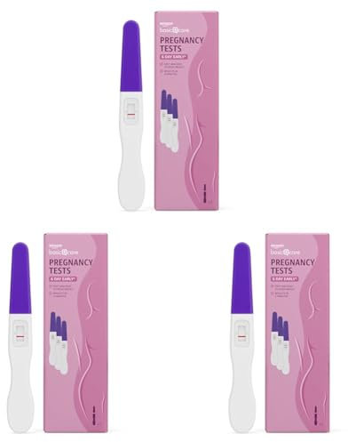 Amazon Basic Care Schwangerschafts-Frühtests 6 Tage, 3 Stück (1er-Pack) (Packung mit 3)