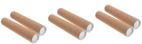 DIYEAH 6 Stk Papierrohr Versandhülsen Aus Kraftpapier Rohrposter Versandhülsen Aus Pappe Blaupause Rohr Papprohr Dokumente Aufbewahrungsrohr Verpackungsrohre Versandrohr Kunströhre Khaki