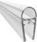 WAKA Joint de douche et lèvre de douche PRO-B de qualité supérieure, optique, transparent, pour portes de douche, 6 à 8 mm, longueur 1000 mm, joint de porte de douche de qualité supérieure
