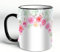 YOIUE Tazze Originali di caffè e Colazione Tazze - stampata Ceramica 11 once di tazze 330 ml Decora la tua tazza regalo,Decorazione Shabby Chic, ghirlanda floreale in rose da sposa romantiche a metà