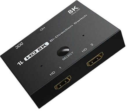 2-in-1-Schaltausgang kompatibel mit HDMI 8K@60 Hz, HDCP-kompatibel und unterstützt 4K bei 120 Hz