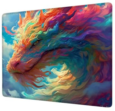 Tapis de Souris Coloré Tapis Souris,Petit Tapis de Souris Gamer 200x150x3mm,Mini Tapis de Bureau Dragon Mouse Pad Imperméable Antidérapante pour Bureau à Domicile Voyage Portable et Lavable H1-25