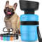 lesotc 520ml Gourde Chien Promenade, Bouteille d'eau Portable pour Chien, Prévention des Fuites d'eau, Convient pour l'Extérieur, Les Voyages, La Marche, Le Camping Et d'autres Scènes （Bleu）