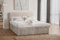 Kaiser Möbel - Boxspringbett 200x200 cm - Bett mit Bettkasten, Matratze H2 Mittelweich und Topper - Hohe Kopfstütze, 2 Matratzen und 2 Bettkästen - Polsterbett Trento, Plüsch Cord Velo Beige