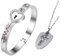 FRCOLOR Elegant Set Necklace Silver Couples Jewelry for Valentine's Day Present