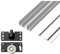 Kit de riel de aluminio para puerta corredera, sistema de triple riel para puertas de armario de cristal, 140 cm, acabado plateado duradero, fácil instalación, perfecto para renovación del hogar