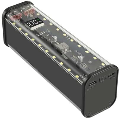 Genérico Bol à souder de stockage de batteries amovibles - Non pour téléphone portable, boîte rapide 22,5 W avec 2 connexions USB, enveloppes de chargeur de téléphone portable transparentes et légères