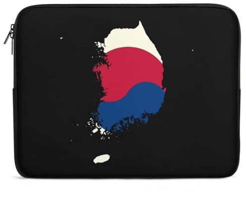 Flag Map of South Korea Protective Laptop Sleeve Carrying Briefcase Bag with Zipper 12inch