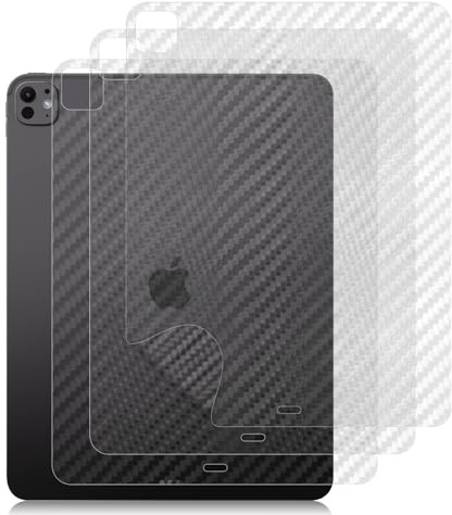 HeeYeal Rückseite Schutzfolie für iPad Pro 13 Zoll M5 2025/M4 2024 (A3360/A3361/A2925/A2926) [3 Stück] Ultradünn Carbon Muster Kratzfest Rutschfest Weiches Rückseite Folie für iPad Pro 13 2025/2024