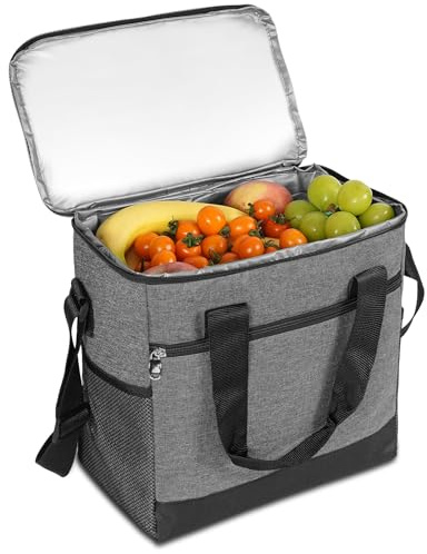 Ainiv 15L Bolsa Térmica, Nevera Portatil, Termo Comida Caliente | Impermeable con Correa para el Hombro Bolsa de Picnic Plegable para Picnics, Camping, Playa, Viajes y Barbacoas