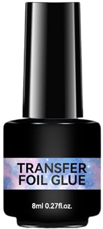 Foil Glue Gel Nail - 8ml Strong Adhesion for UV Light Required | Nail Foil Transfer Glue with Women, Strong Stick Foils Glues, Home Salon, Stickers for Adhesive Design, Nails Art Decoration