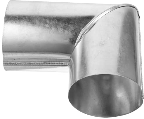 Gadpiparty 90 Degree Chimney Flues 10Cm Stainless Steel Metal Flue Elbow for Wood Burning Stove and Fireplace Ventilation System
