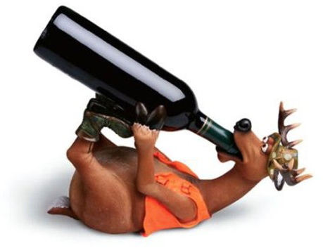 Le support de vin drôle bouteille cerf ivre