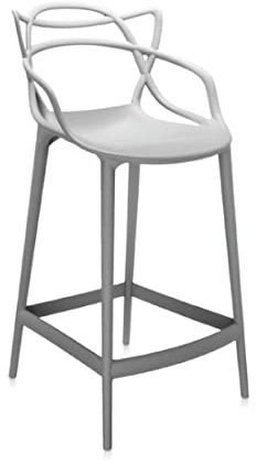 Kartell Masters Stool, Hocker, Grau, H. 65 cm