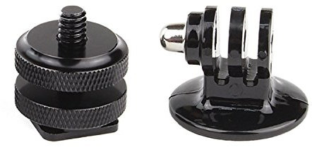DSLRKIT 1/4-20 Camera Hot Shoe Adaptor with Tripod Mount for GoPro Hero