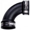AquaForte Elastómero de PVC AquaForte curva flexible, 90 grados, diámetro 90 mm (rango de sujeción 90-82 mm), enormemente flexible