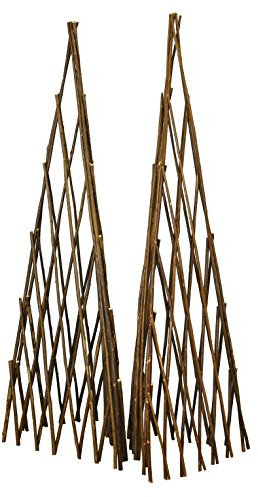 Selections Expanding Willow Obelisks Garden Plant Support (1.5m high) - Pack of 2