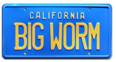 Celebrity Machines | Friday | Big Worm | Vanity Plate, Stamped Aluminum, Metal Decorative Tag, Corrosion Resistant, Quality Novelty Sign, Wall Decoration, Wall Hanging
