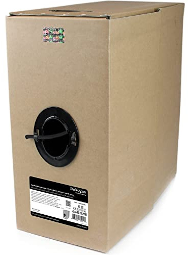 StarTech 1000ft Cat6 Bulk Wire, Solid UTP, CMR, Black, TAA (WIR6CMRBK)
