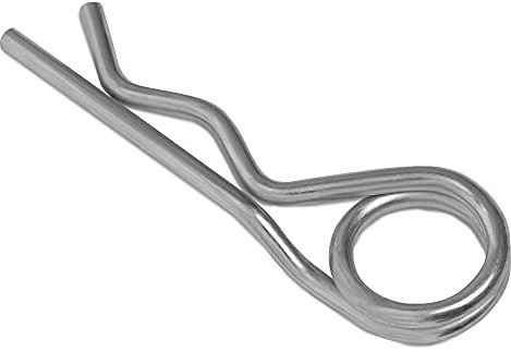 HEAVYTOOL Federstecker 4mm x 77mm doppelt (10 Stück) Federvorstecker Federsplinte Federsplint Federstift
