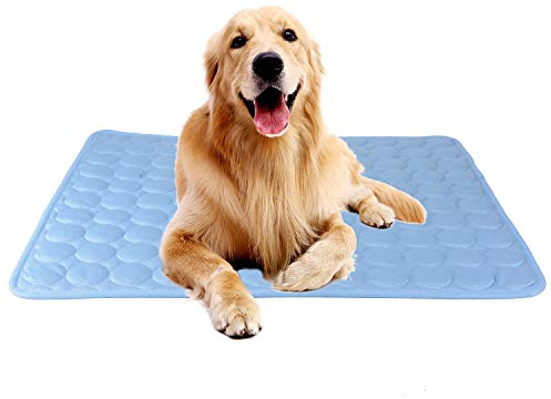 SAFLYSE Haustier-Matte Kühlkissen für Katzen und Hunde Nicht Giftig/Blau (M)