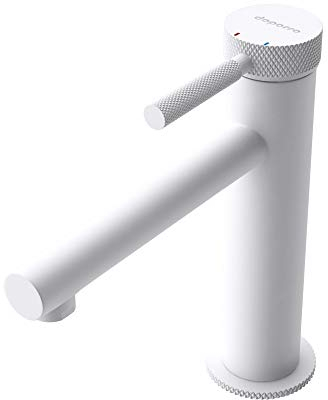 doporro Design Armatur in Weiß Waschbeckenarmatur praktischer Einhebelmischer 18,1 cm hoch Waschtischarmatur